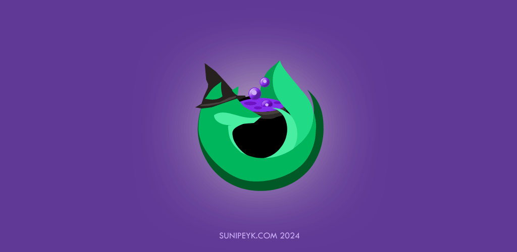 Witchfox, halloween firefox logosu